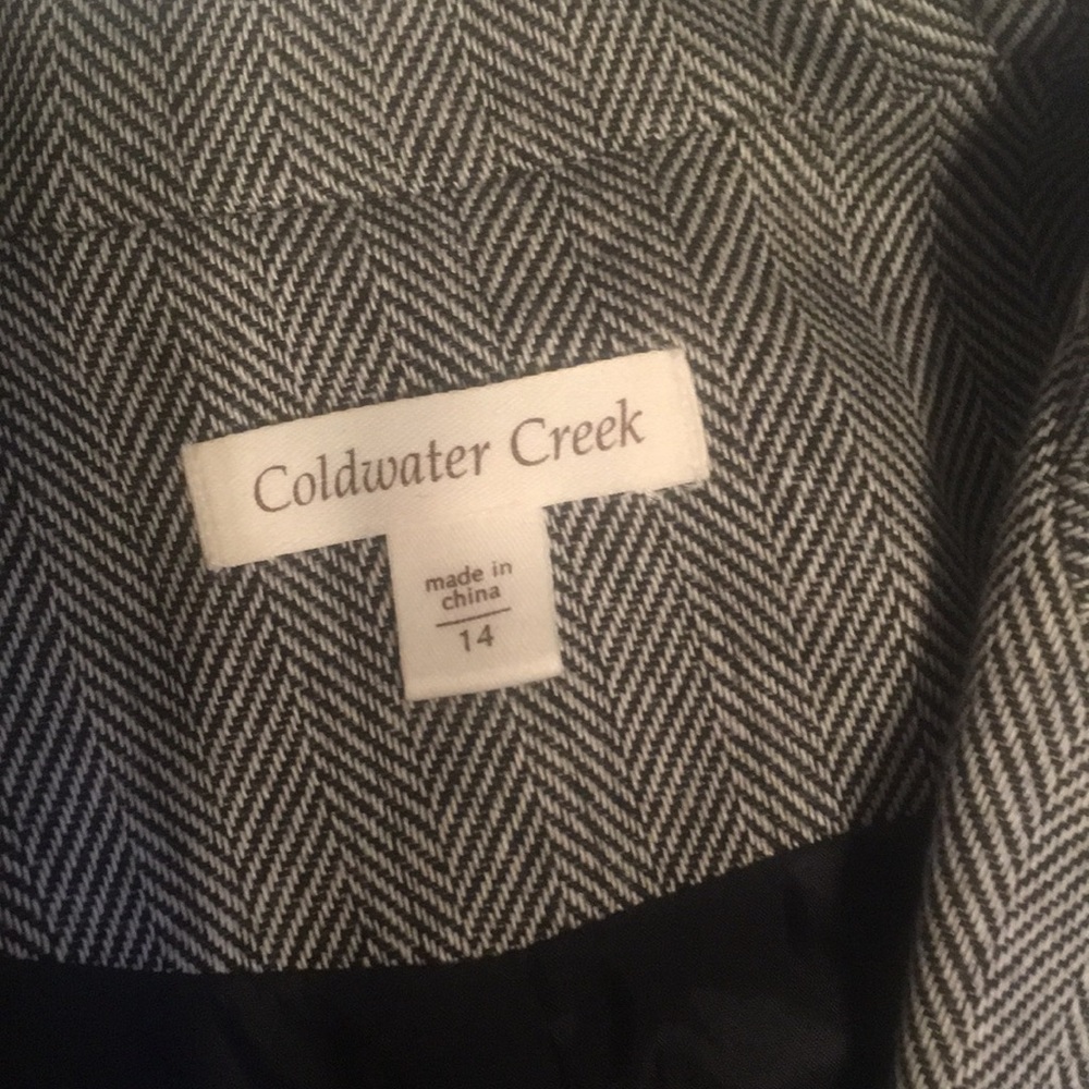 Ladies black/white herringbone blazer size 14